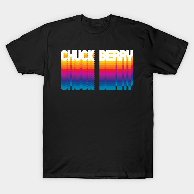 Retro Chuck Proud Personalized Name Gift Retro Rainbow Style T-Shirt by Time Travel Style